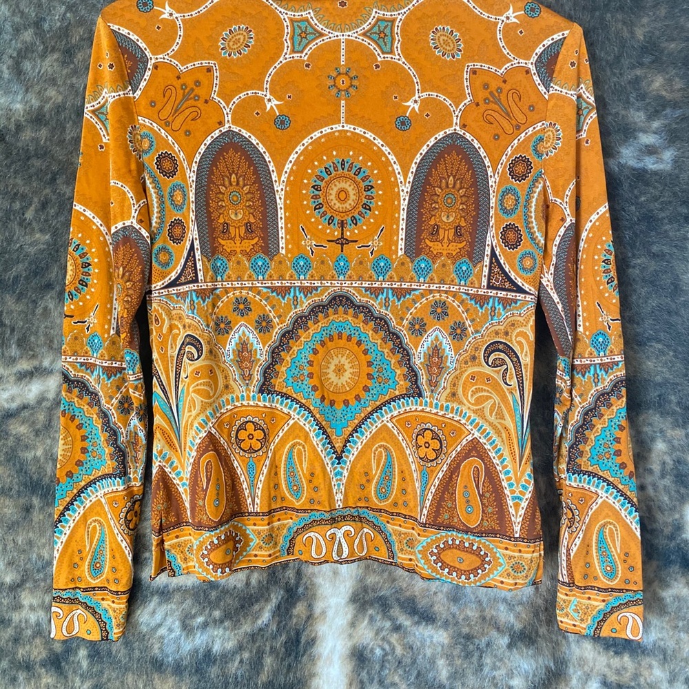 vintage silk long sleeve - Picture 2 of 4